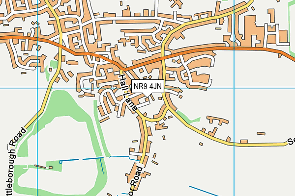 NR9 4JN map - OS VectorMap District (Ordnance Survey)