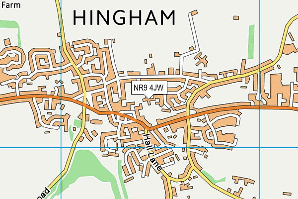 NR9 4JW map - OS VectorMap District (Ordnance Survey)