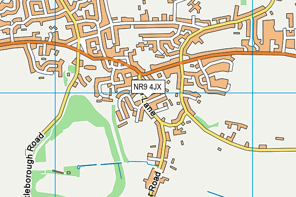 NR9 4JX map - OS VectorMap District (Ordnance Survey)