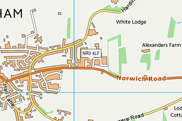 NR9 4LF map - OS VectorMap District (Ordnance Survey)