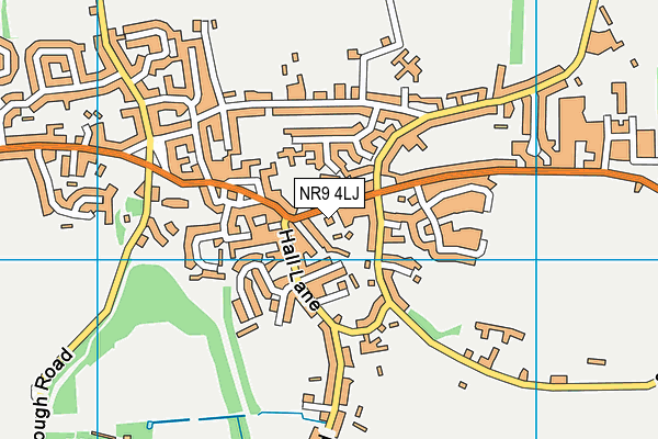 NR9 4LJ map - OS VectorMap District (Ordnance Survey)