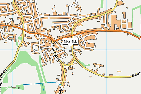 NR9 4LL map - OS VectorMap District (Ordnance Survey)