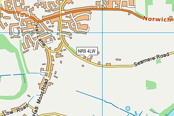 NR9 4LW map - OS VectorMap District (Ordnance Survey)