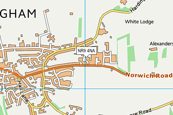 NR9 4NA map - OS VectorMap District (Ordnance Survey)