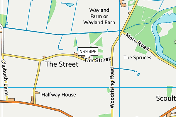 NR9 4PF map - OS VectorMap District (Ordnance Survey)