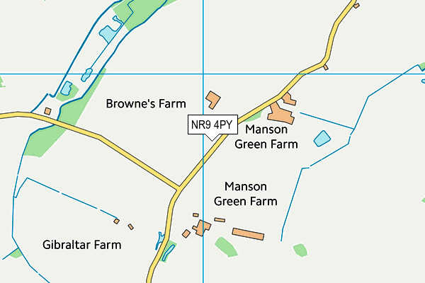 NR9 4PY map - OS VectorMap District (Ordnance Survey)
