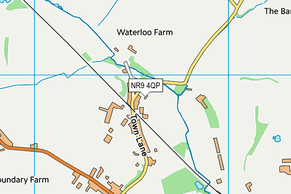 NR9 4QP map - OS VectorMap District (Ordnance Survey)