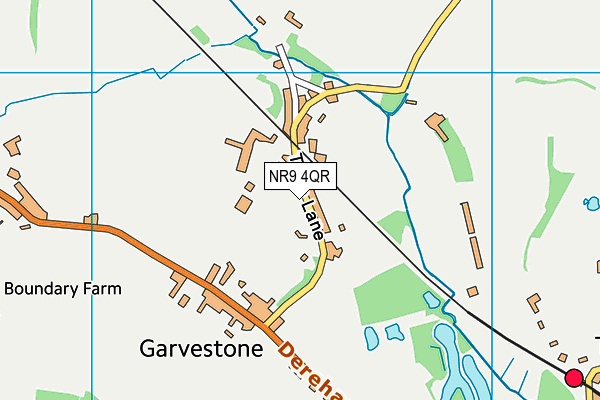 NR9 4QR map - OS VectorMap District (Ordnance Survey)