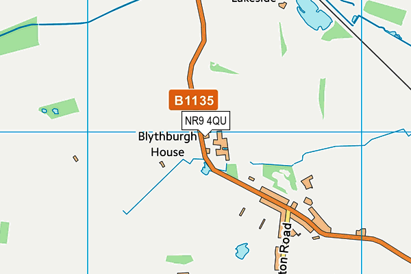 NR9 4QU map - OS VectorMap District (Ordnance Survey)