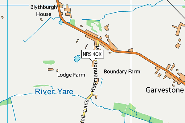 NR9 4QX map - OS VectorMap District (Ordnance Survey)