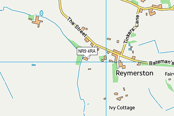 NR9 4RA map - OS VectorMap District (Ordnance Survey)