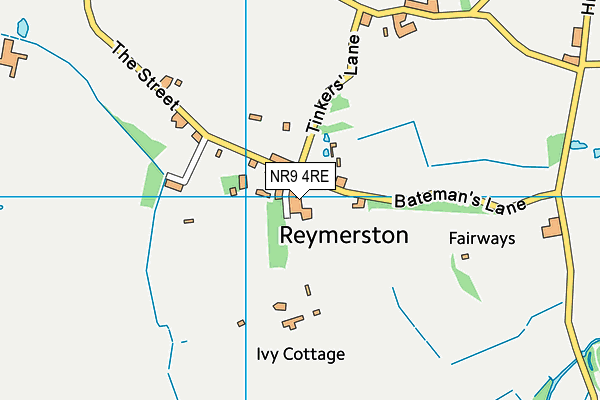 NR9 4RE map - OS VectorMap District (Ordnance Survey)