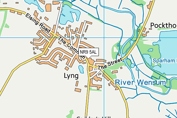 NR9 5AL map - OS VectorMap District (Ordnance Survey)
