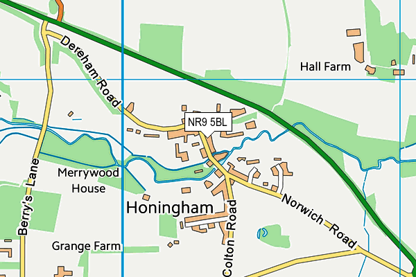 Map of THE HONINGHAM BUCK LIMITED at district scale