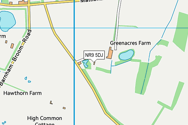 NR9 5DJ map - OS VectorMap District (Ordnance Survey)