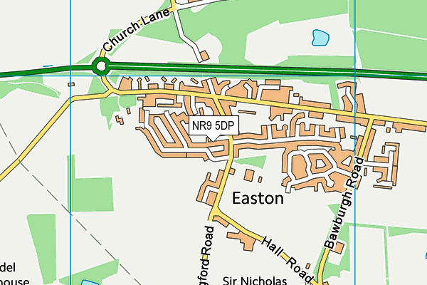 NR9 5DP map - OS VectorMap District (Ordnance Survey)