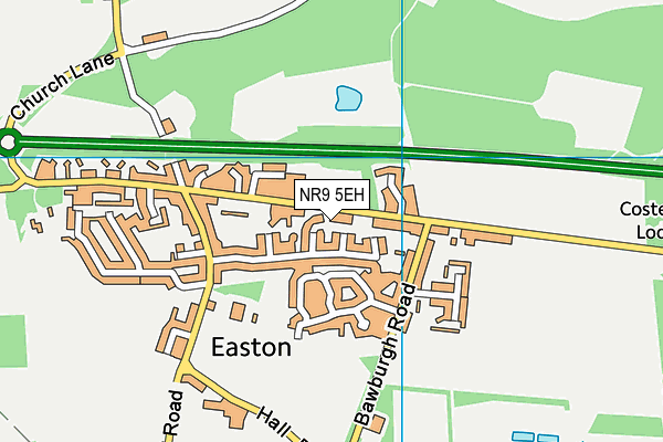 NR9 5EH map - OS VectorMap District (Ordnance Survey)