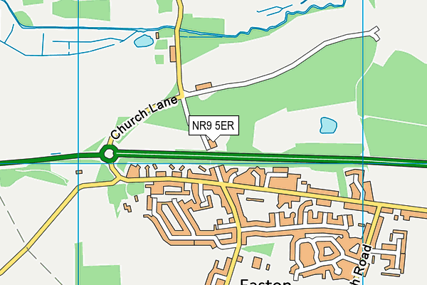 NR9 5ER map - OS VectorMap District (Ordnance Survey)