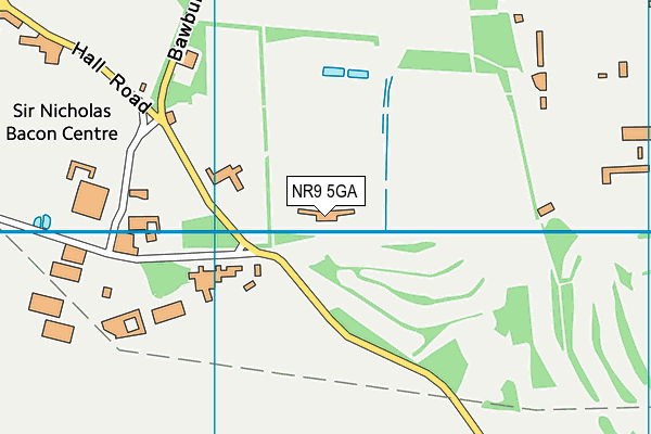 The Norwich Family Golf Centre map (NR9 5GA) - OS VectorMap District (Ordnance Survey)