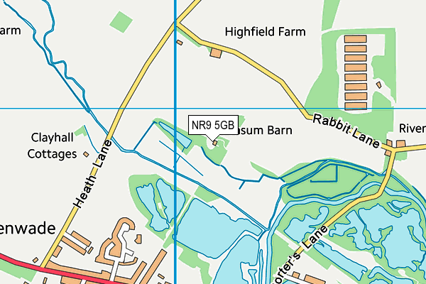 NR9 5GB map - OS VectorMap District (Ordnance Survey)