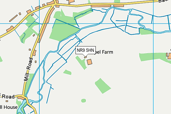 NR9 5HN map - OS VectorMap District (Ordnance Survey)