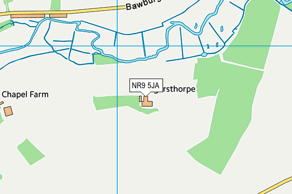 NR9 5JA map - OS VectorMap District (Ordnance Survey)