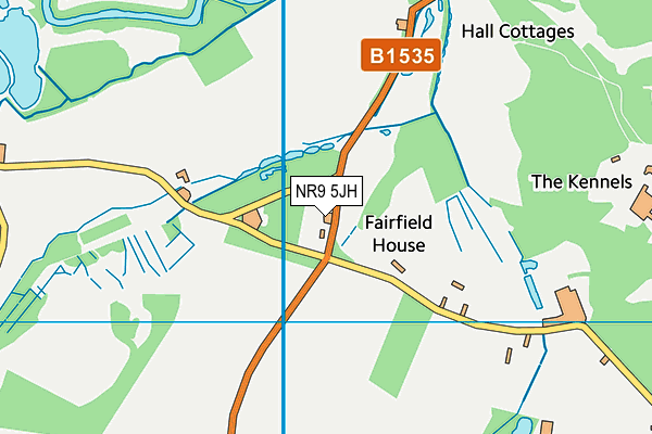 NR9 5JH map - OS VectorMap District (Ordnance Survey)