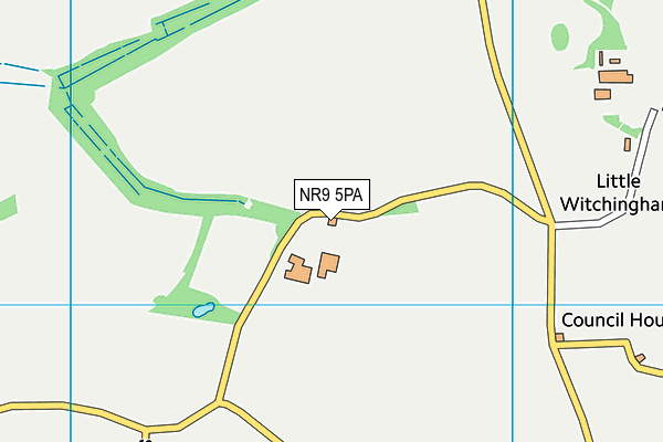 NR9 5PA map - OS VectorMap District (Ordnance Survey)