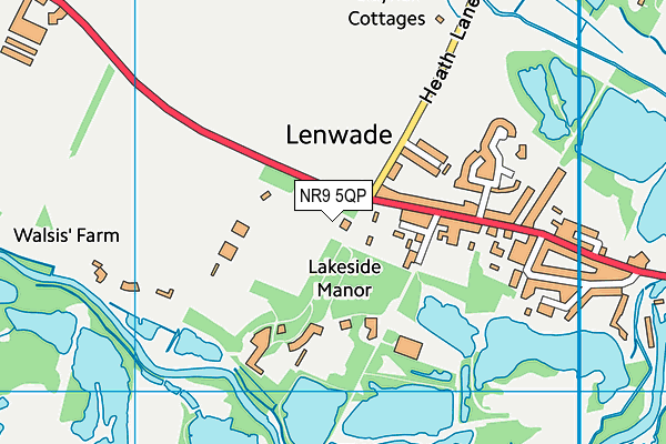 NR9 5QP map - OS VectorMap District (Ordnance Survey)