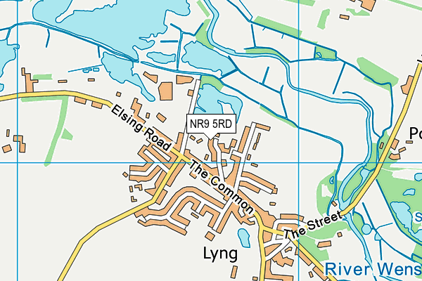 NR9 5RD map - OS VectorMap District (Ordnance Survey)
