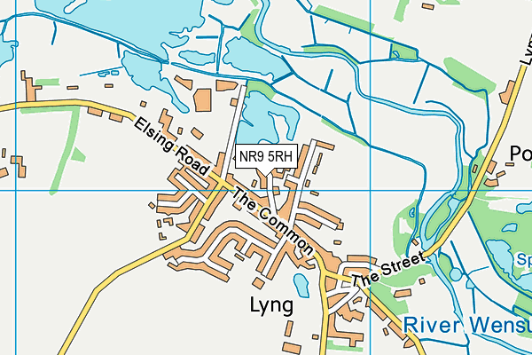 NR9 5RH map - OS VectorMap District (Ordnance Survey)