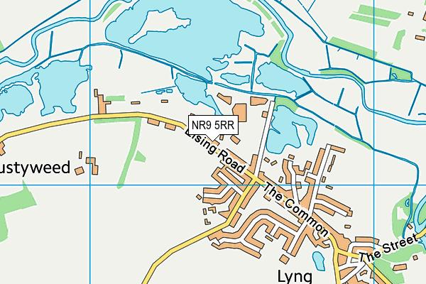 NR9 5RR map - OS VectorMap District (Ordnance Survey)