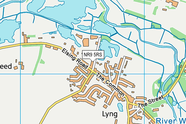 Kingfisher Lakes & Apartments (Closed) map (NR9 5RS) - OS VectorMap District (Ordnance Survey)