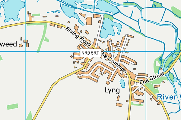 NR9 5RT map - OS VectorMap District (Ordnance Survey)