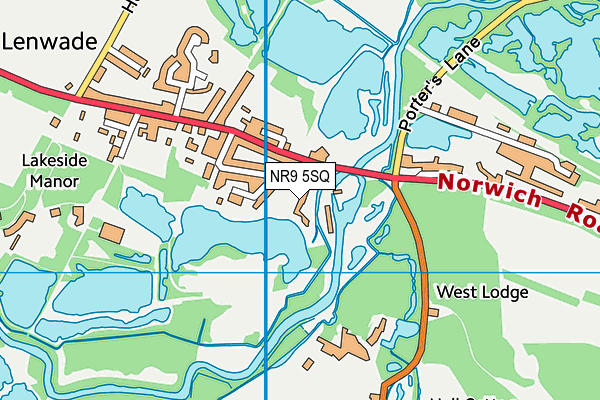 NR9 5SQ map - OS VectorMap District (Ordnance Survey)