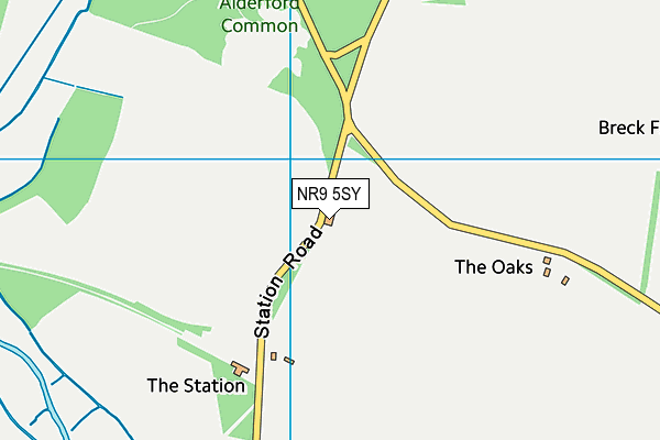 NR9 5SY map - OS VectorMap District (Ordnance Survey)