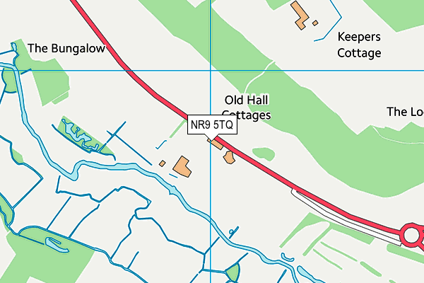 NR9 5TQ map - OS VectorMap District (Ordnance Survey)