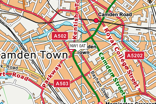 NW1 0AT map - OS VectorMap District (Ordnance Survey)