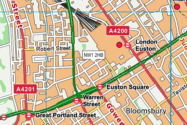 NW1 2HB map - OS VectorMap District (Ordnance Survey)