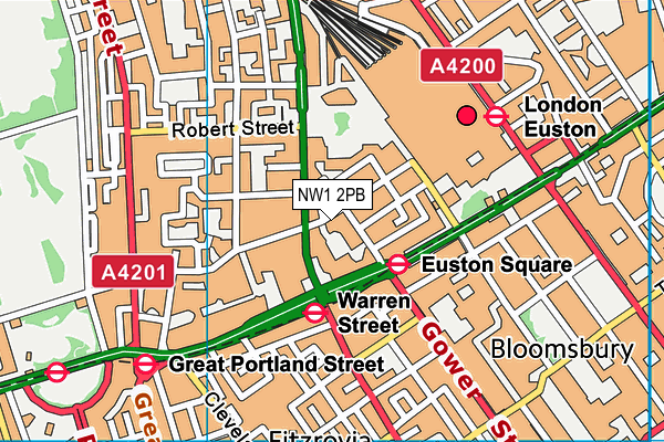 The Meeting Place Euston (Closed) map (NW1 2PB) - OS VectorMap District (Ordnance Survey)