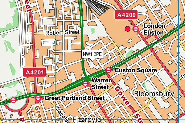 NW1 2PE map - OS VectorMap District (Ordnance Survey)