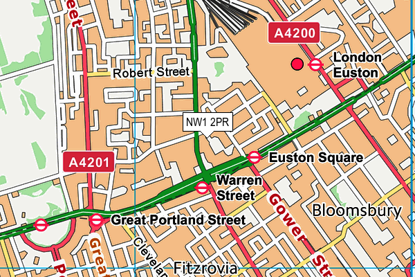 NW1 2PR map - OS VectorMap District (Ordnance Survey)