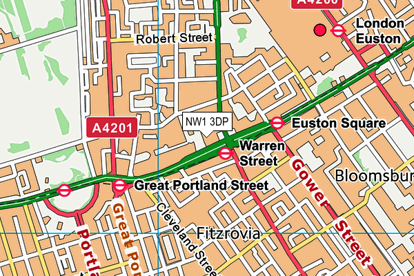 NW1 3DP map - OS VectorMap District (Ordnance Survey)