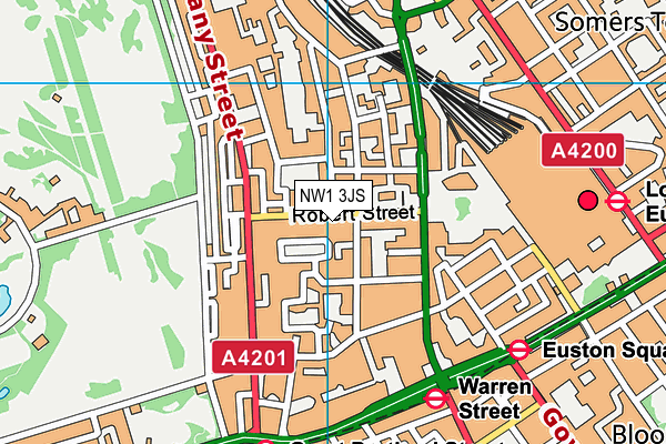 NW1 3JS map - OS VectorMap District (Ordnance Survey)