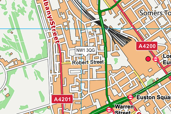 NW1 3QG map - OS VectorMap District (Ordnance Survey)