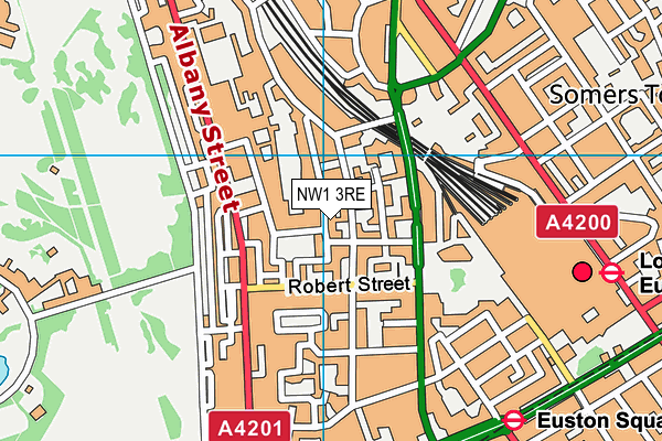 NW1 3RE map - OS VectorMap District (Ordnance Survey)