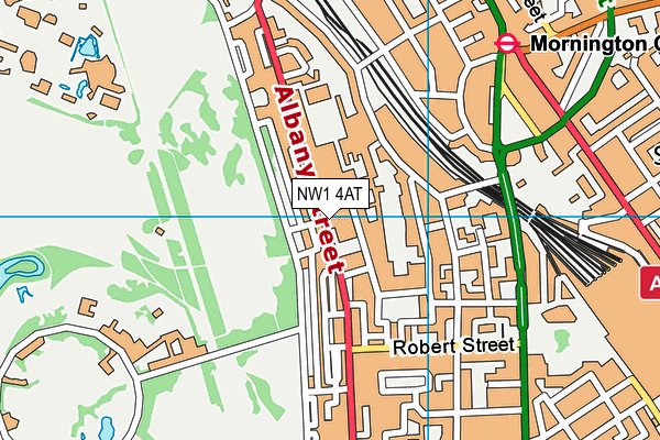 NW1 4AT map - OS VectorMap District (Ordnance Survey)