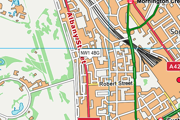 NW1 4BG map - OS VectorMap District (Ordnance Survey)