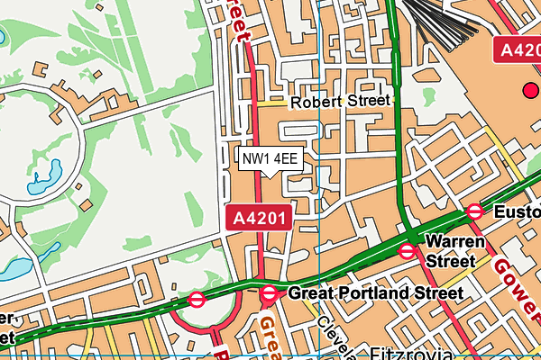 NW1 4EE map - OS VectorMap District (Ordnance Survey)