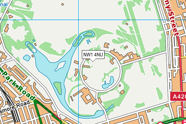 Park Sports (The Regent's Park) map (NW1 4NU) - OS VectorMap District (Ordnance Survey)